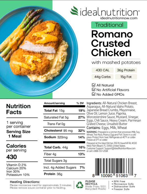 05 - Romano Crusted Chicken with Mashed Potatoes Online now