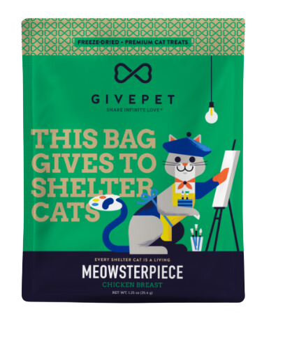 GivePet Grain Free Freeze-Dried Cat Treats - Meowsterpiece Chicken 1.25oz Bag Discount