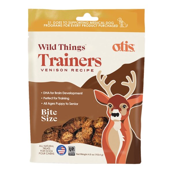 O.T.I.S. Wild Things Trainers Dog Treats - Venison Recipe - 4oz bag Online Hot Sale