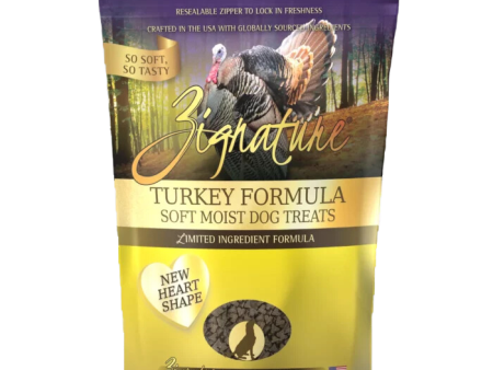 Zignature Dog Treats Grain-Free Soft Moist Turkey Formula 4oz Bag (New Heart Shape) For Cheap