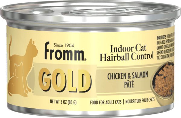 Fromm Wet Cat Food Gold Indoor Chicken & Salmon Pate 3oz Can Single Online Hot Sale