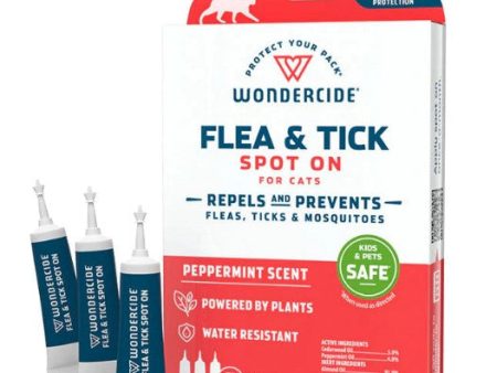 Wondercide Flea & Tick Spot On w  Natural Essential Oils Peppermint for Cats Online Sale