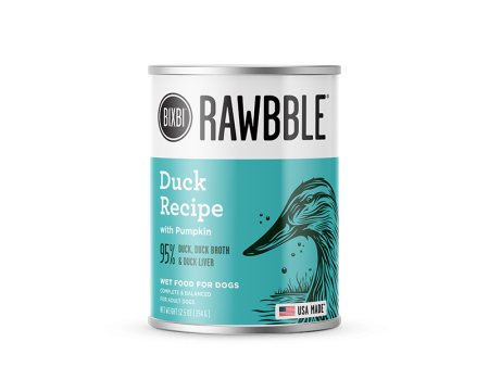 Bixbi RAWBBLE® Wet Dog Food Duck Recipe 12.5oz Can Single Sale