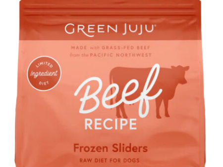 Green Juju Frozen Dog Food - Beef Recipe Sliders 3lb Bag For Cheap