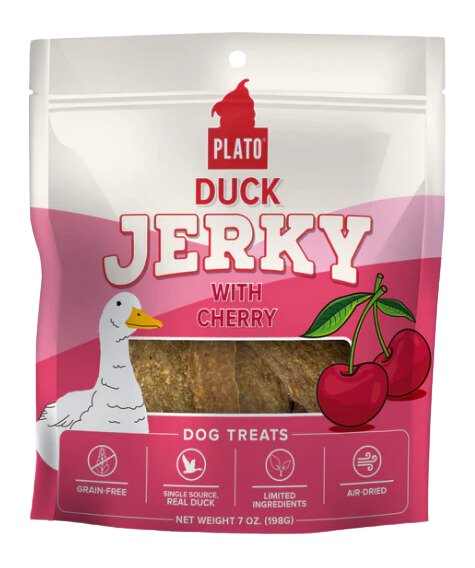 Plato Jerky Duck & Cherry 7oz Bag Hot on Sale