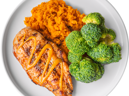 18 - Paleo Grilled Chicken with Sweet Potato Mash and Sweet and Tangy Sauce (GF) Online Sale