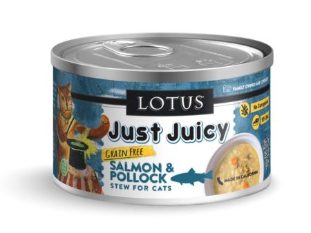 Lotus Wet Cat Food Grain-Free Just Juicy Salmon & Pollock Stew For Sale