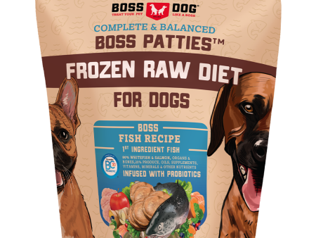 Boss Dog Frozen Complete Raw Fish 8oz. Patties 6lb Bag *Special Order Only* Supply