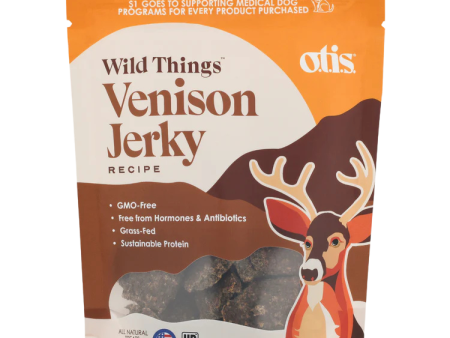 O.T.I.S. Wild Things Jerky Dog Treats - Venison Jerky - 4oz bag For Cheap