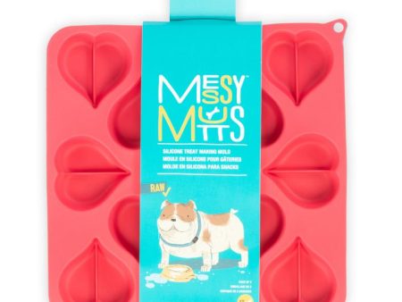 Messy Mutts Heart Shape Silicone Bake and Freeze Treat Maker - Pack of 2 Sale