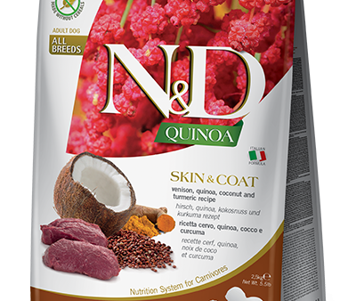 Farmina Quinoa Dry Dog Food N&D Skin & Coat Venison For Cheap