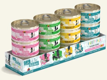 Cats in the Kitchen Wet Cat Food Originals Variety Pack Kitchen Cuties 3.2oz Cans 12pk For Discount