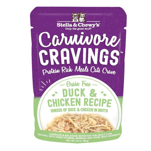 Stella & Chewy s Wet Cat Food Carnivore Cravings Duck & Chicken Recipe 2.8oz Pouch Single on Sale