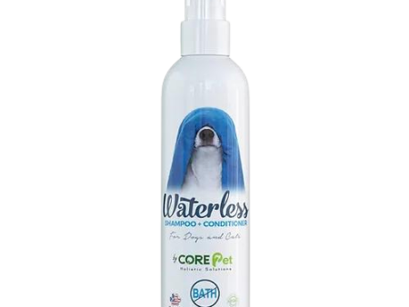 CORE Pet Waterless Shampoo + Conditioner 8oz Bottle Hot on Sale