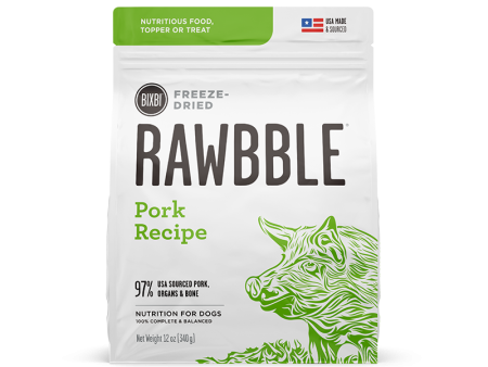 Bixbi RAWBBLE® Freeze-Dried Dog Food Pork Recipe Online now