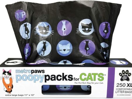 Metro Paws Poopy Packs for CATS - Seafoam 250ct Online now