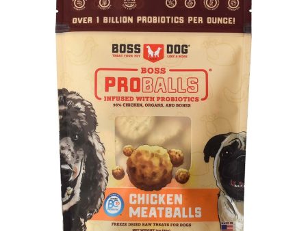 Boss Dog® Proballs® Freeze-Dried Raw Chicken Meatballs Dog Treat 3oz Bag For Sale