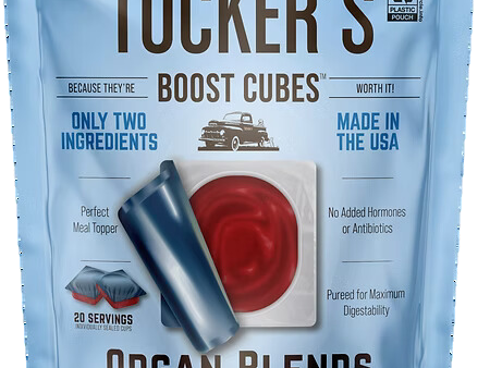 Tucker s Raw Frozen Boost Cubes - Organ Blend Turkey Heart & Liver 1lb Bag (20 servings per bag) Online Sale