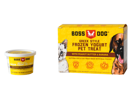 Boss Dog® Greek Style Frozen Yogurt Pet Treat - Peanut Butter & Banana 3.5oz Cups 4-Pack Online