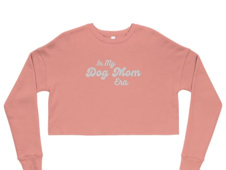 Dog Mom Era embroidered crop sweatshirt on Sale