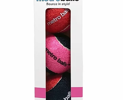 Metro Paws Mini Metro Balls - Pink 3ct For Sale