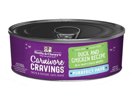 Stella & Chewy s Wet Cat Food Carnivore Cravings Purrfect Paté Duck & Chicken Recipe on Sale