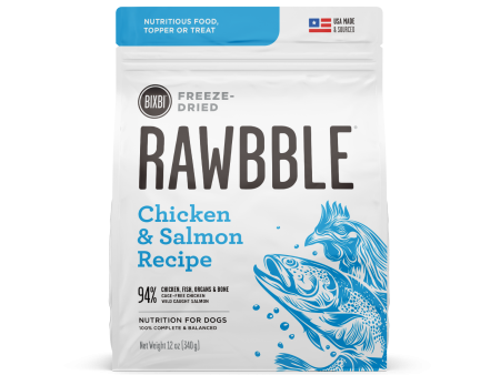 Bixbi RAWBBLE® Freeze-Dried Dog Food Chicken & Salmon Recipe Online Sale