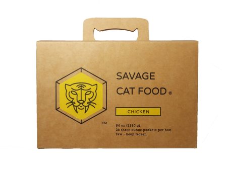 Savage Cat Food Frozen Raw - Chicken 3oz 28ct Online Hot Sale