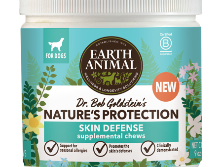 Earth Animal Nature s Protection Supplemental Chews - Skin Defense - 90ct 9oz Jar Online Sale