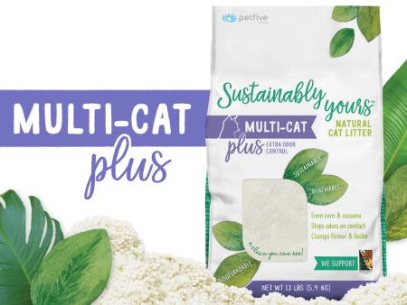 Sustainably Yours Cat Litter Multi-Cat + Extra Odor Control on Sale