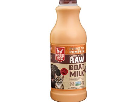 Boss Dog® Frozen Farm Fresh Raw Goat Milk for Dogs & Cats - Perfectly Pumpkin 32oz Bottle For Cheap