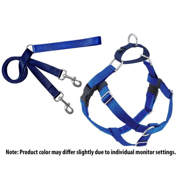 2 Hounds Design Freedom No-Pull Harness Deluxe Training Package - 5 8  - Royal Blue Navy Blue Sale