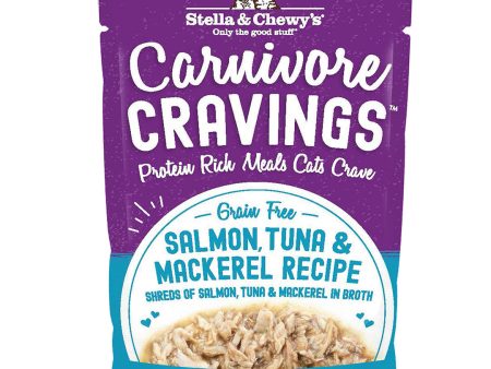 Stella & Chewy s Wet Cat Food Carnivore Cravings Salmon, Tuna & Mackerel Recipe 2.8oz Pouch Single Cheap