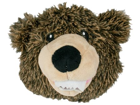 Tall Tails 2-in-1 Dog Toy - Grizzly Head 4  (with spikey squeaker ball hidden inside!) Discount