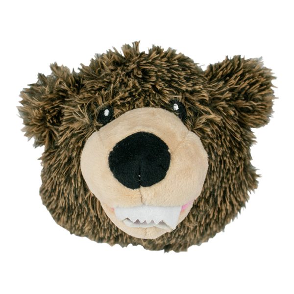 Tall Tails 2-in-1 Dog Toy - Grizzly Head 4  (with spikey squeaker ball hidden inside!) Discount