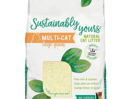 Sustainably Yours Cat Litter Multi-Cat Large Grains Cheap