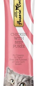 Fussie Cat Purée - Chicken with Beef 4pk 2oz Bag Online now