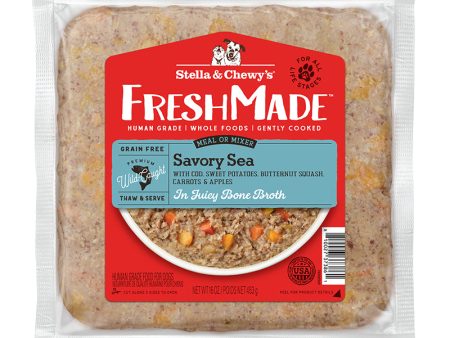 Stella & Chewy s Frozen Gently Cooked Dog Food FreshMade Grain Free Savory Sea 16oz Bag Online Sale