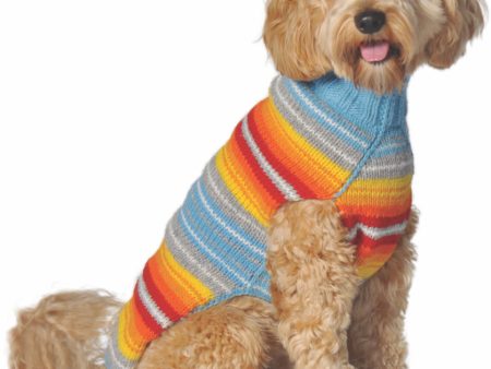 Chilly Dog Turquoise Serape Wool Sweater Online Hot Sale