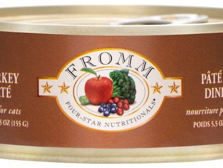 Fromm Wet Cat Food Four-Star Pâté Turkey 5.5oz Can Single Sale