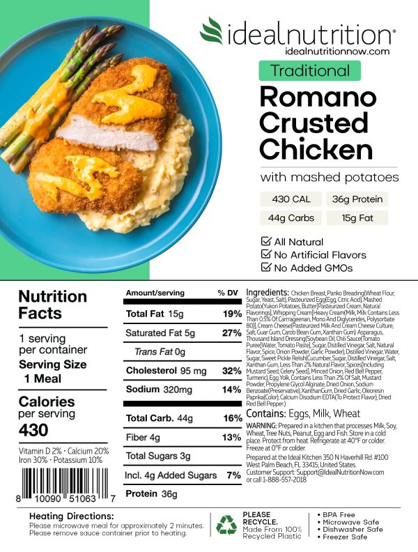 05 - Romano Crusted Chicken with Mashed Potatoes Online now