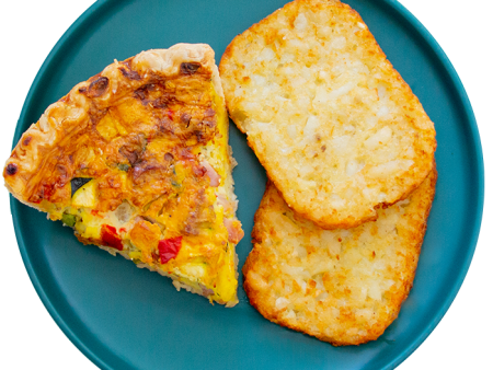 37 - Ideal Quiche with Sausage, Ham, Veggies, and Hash Browns For Discount