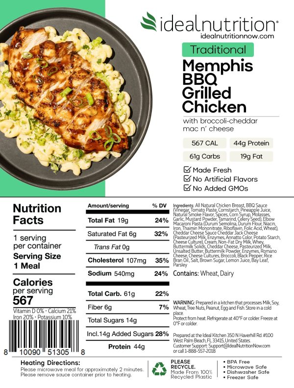 13 - Memphis BBQ Grilled Chicken with Broccoli-Cheddar Mac n  Cheese Online