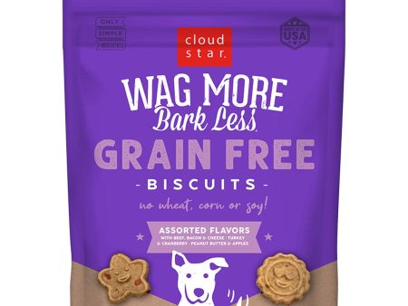 Cloud Star Wag More Bark Less Grain-Free Oven-Baked Biscuits Assorted Flavors 2.5lb Bag Online Hot Sale