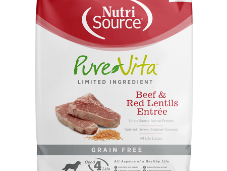 PureVita Dry Dog Food Grain-Free Beef & Red Lentils Entrée Hot on Sale