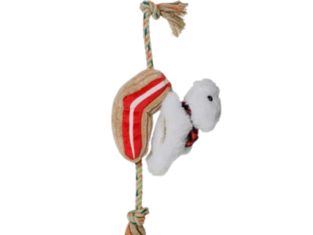 Tall Tails Holiday Dog Tug Toy - Polar Bear Discount