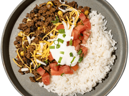 09 - The New Burrito Bowl with Shredded Cheddar, Pico de Gallo and Sour Cream (GF) Online now