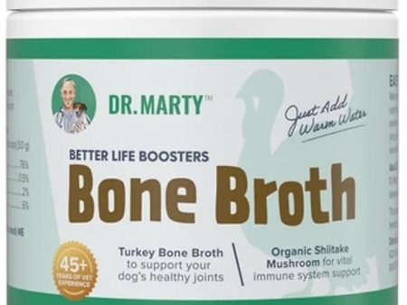 Dr. Marty s Dog Food Topper Life Booster Bone Broth Powder Turkey 3.17oz Jar Online Hot Sale