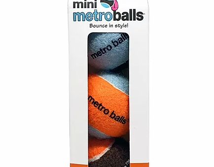 Metro Paws Mini Metro Balls - Orange 3ct For Sale