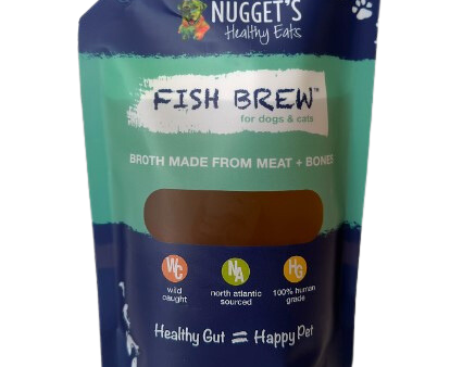 Nugget s Healthy Eats Dog & Cat Frozen Bone Broth Fish 18oz For Sale